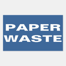 Sinal de desperdício de papel