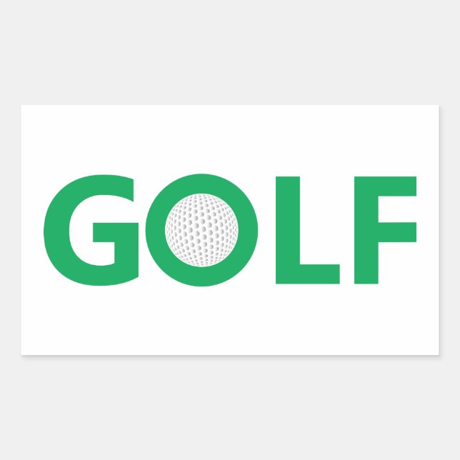 Adesivo Retangular Sinal de golfe (Frente)
