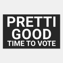 Adesivo Retangular Sinal de Jardim PRETTI BOM Momento Para Votar