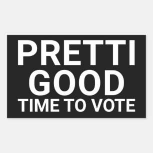 Adesivo Retangular Sinal de Jardim PRETTI BOM Momento Para Votar