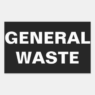 Adesivo Retangular Sinal de Resíduos Gerais