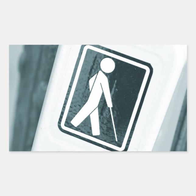 Adesivo Retangular Sinal design cego (Frente)