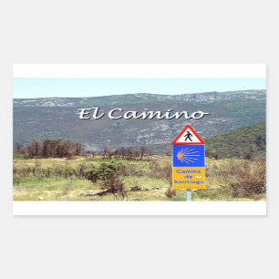 Adesivo Retangular Sinal do EL Camino de Santiago (subtítulo)