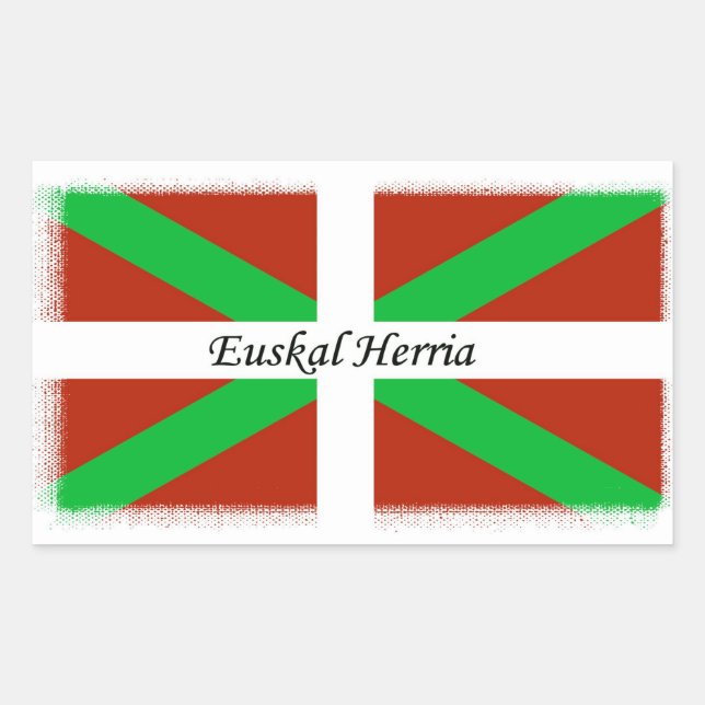 Adesivo Retangular Sinalizador Basco Com Euskal Herria Sticker (Frente)