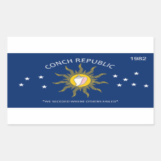Adesivo Retangular Sinalizador Conch Republic