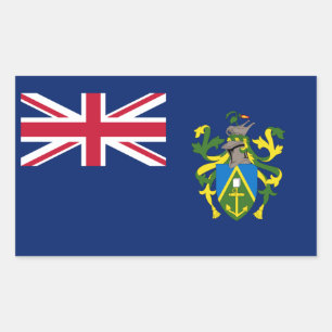 Adesivo Retangular Sinalizador das Ilhas Pitcairn