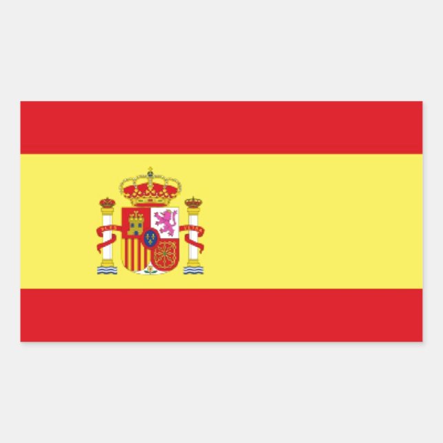 Adesivo Retangular Sinalizador de espanha (Frente)