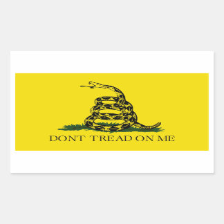 Adesivo Retangular Sinalizador de Gadsden - Não me pisque