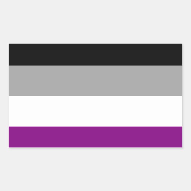 Adesivo Retangular Sinalizador de Orgulho Asexual (Frente)