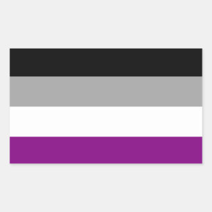 Adesivo Retangular Sinalizador de Orgulho Asexual