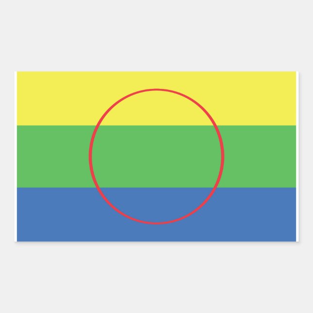 Adesivo Retangular Sinalizador de Primeira Nação Peguis (Frente)