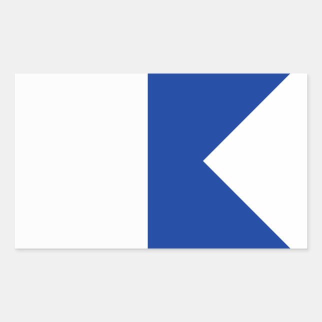 Adesivo Retangular Sinalizador de sinal alfa (Frente)