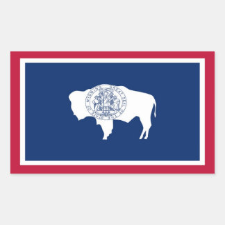 Adesivo Retangular Sinalizador do Estado Wyoming