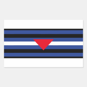 Adesivo Retangular Sinalizador do Orgulho da Fila de Couro