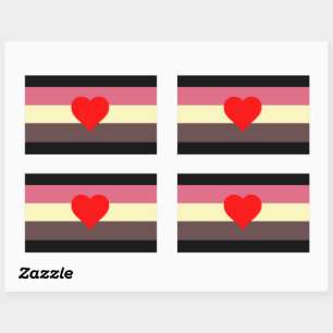 Adesivo Retangular Sinalizador do Orgulho Gordo