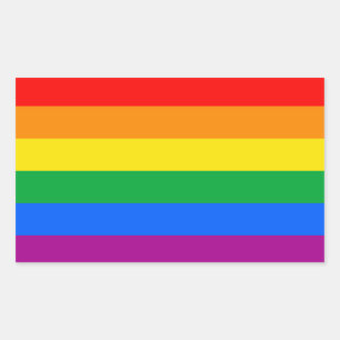 Adesivo Retangular Sinalizador do orgulho LGBT / Sinalizador do arco-