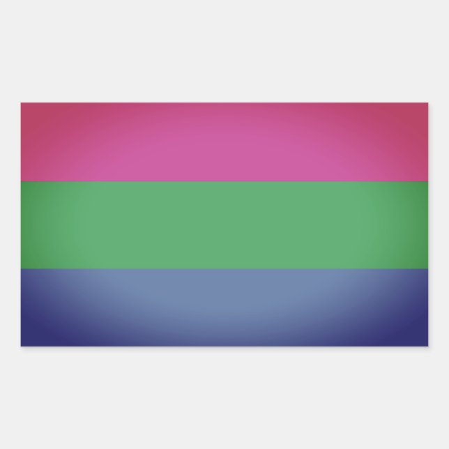 Adesivo Retangular Sinalizador do Orgulho Polisexual (Frente)
