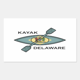 Adesivo Retangular Sinalizador Kayak Delaware