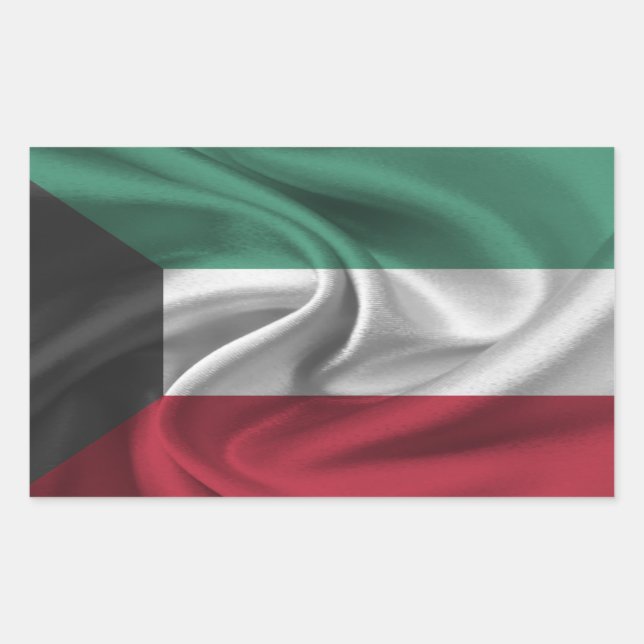 Adesivo Retangular Sinalizador Kuwait (Frente)