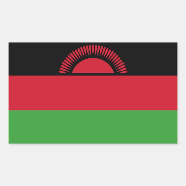 Adesivo Retangular Sinalizador Malawi (Frente)