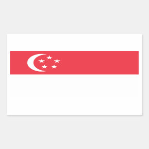 Adesivo Retangular Sinalizador Singapura/Singapura