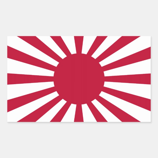 Adesivo Retangular Sinalizador Sun Ascensão do Japão (Frente)