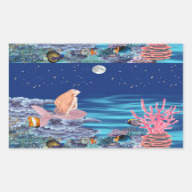 sirena mirando la luna