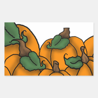 Adesivo Retangular sistema de abóbora