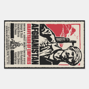 Adesivo Retangular Sistema de Vinheta do Afeganistão