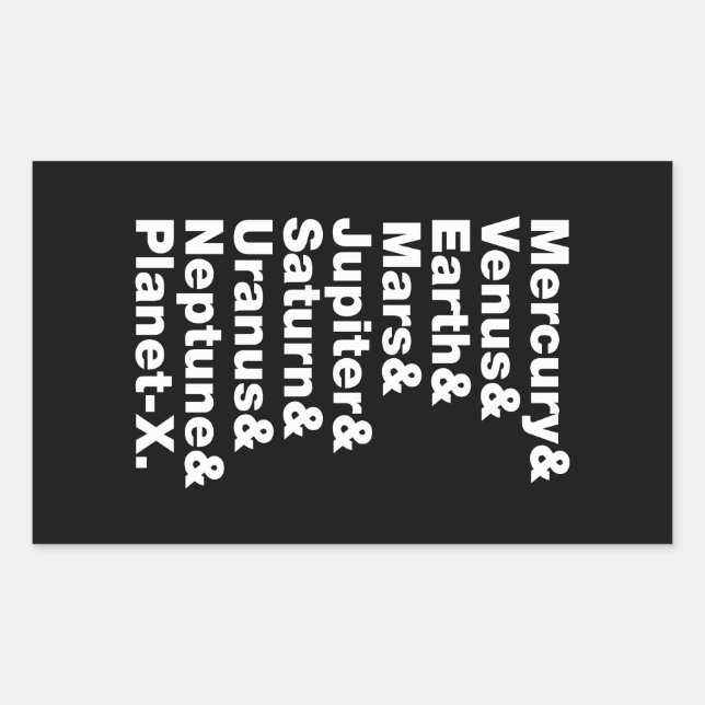 Adesivo Retangular Sistema Solar (Frente)