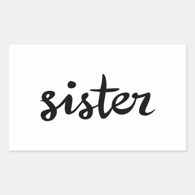 Adesivo Retangular Sister Sticker (Frente)