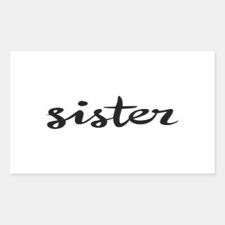 Adesivo Retangular Sister Sticker