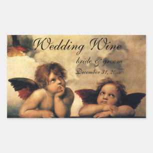 Adesivo Retangular Sistine Madonna Angels por Raphael Wedding