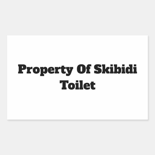Adesivo Retangular Skibidi Toilet Stickers (Frente)