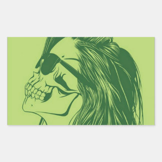 Adesivo Retangular SkullGirl