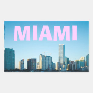 ADESIVO RETANGULAR SKYLINE DE MIAMI