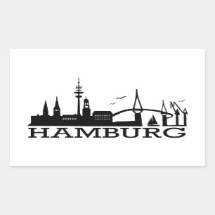 Adesivo Retangular Skyline Hamburgo