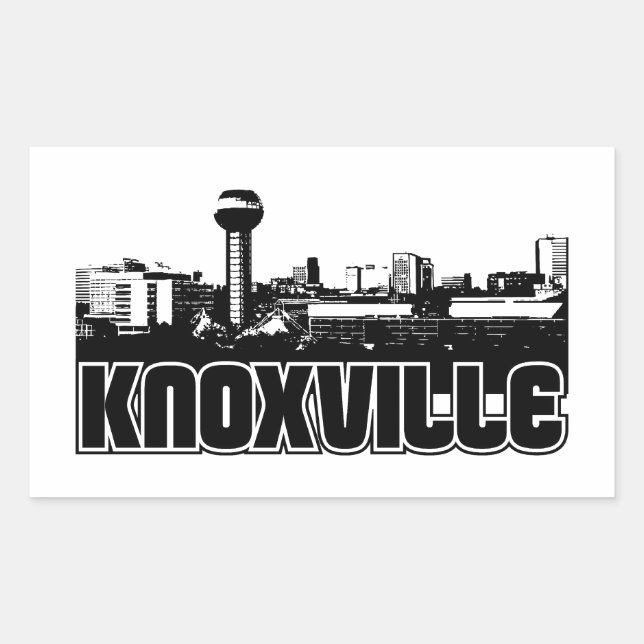 Adesivo Retangular Skyline Knoxville (Frente)