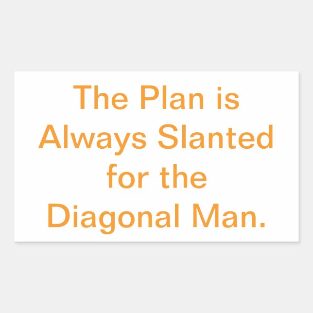 Adesivo Retangular Slanted Plan Diagonal Man Hankamer Artjunkhaus Fun (Frente)