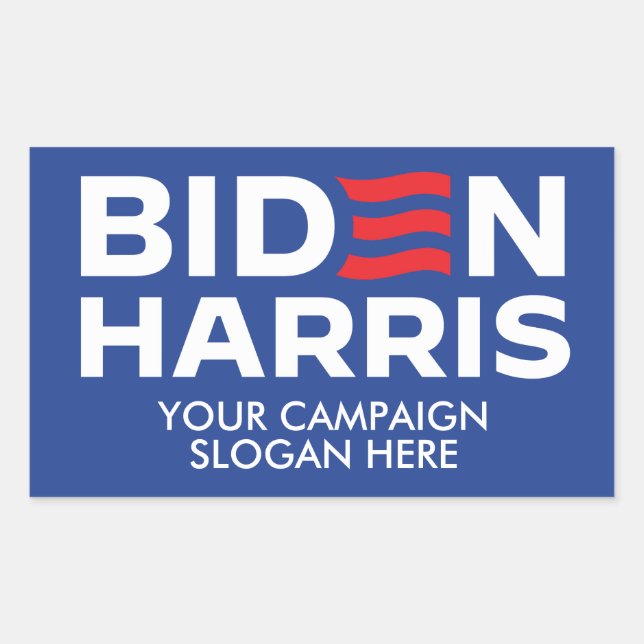 Adesivo Retangular Slogan da campanha Personalizado Biden Harris (Frente)