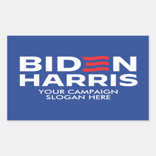 Adesivo Retangular Slogan da campanha Personalizado Biden Harris