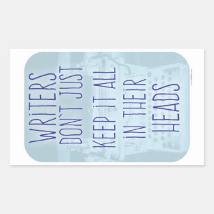 Adesivo Retangular Slogan do Chefe do Escritor Engraçado