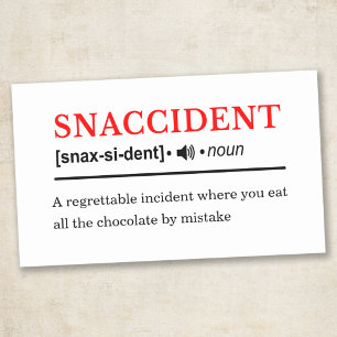 Adesivo Retangular Snaccident - Definição de Dicionário Personalizáve