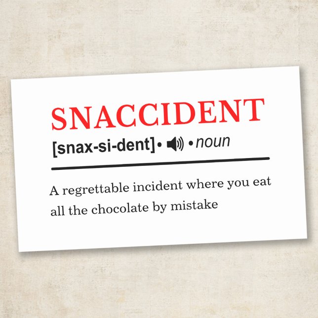 Adesivo Retangular Snaccident - Definição de Dicionário Personalizáve (Criador carregado)