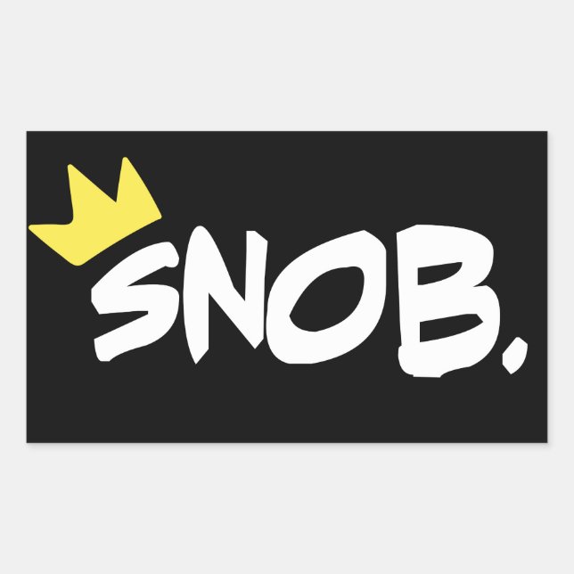 Adesivo Retangular Snob Stickers (Frente)