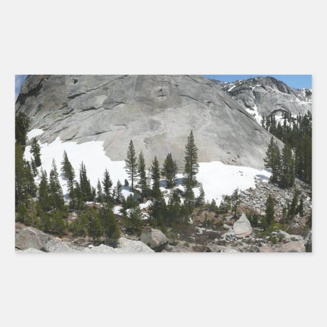 Adesivo Retangular Snowy Granite Domes Panorama em Yosemite (Frente)