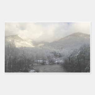 Adesivo Retangular Snowy Mountain Sticker