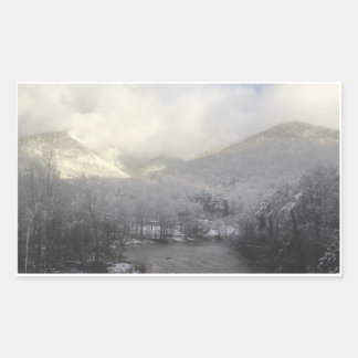 Adesivo Retangular Snowy Mountain Sticker