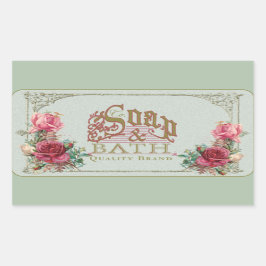 Adesivo Retangular SOAP & BATH ~ Sticker
