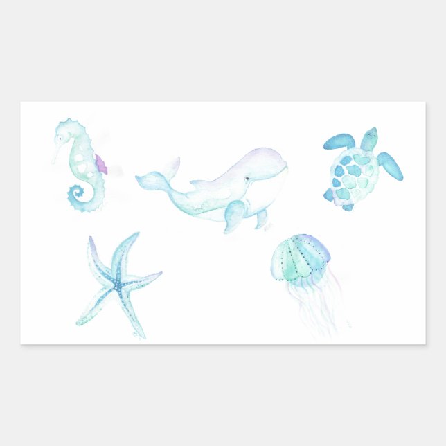 Adesivo Retangular Sob O Mar (Frente)